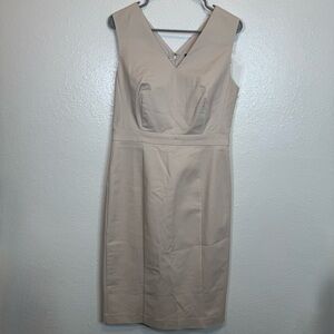 Ann Taylor Sleeveless Khaki Shift Dress Size 8T (Tall)